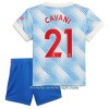 Conjunto (Camiseta+Pantalón Corto) Manchester United Edinson Cavani 21 Segunda Equipación 2021/22 - Niño